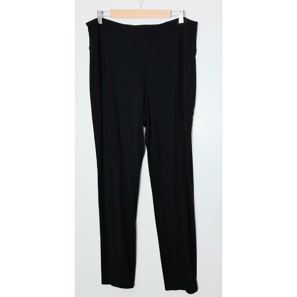 J Jill Pant Women's Large Black Wearever Collection Smooth Fit Slim Leg Pull-on
